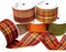 Fall Burlap Ribbon, Natural, Orange, Sage Green, and Fall Color Plaid Wired Ribbon, 2 Inch x 6 Rolls Total 30 yards of fall wired ribbon for big bows, wreaths, and outdoor decorations.